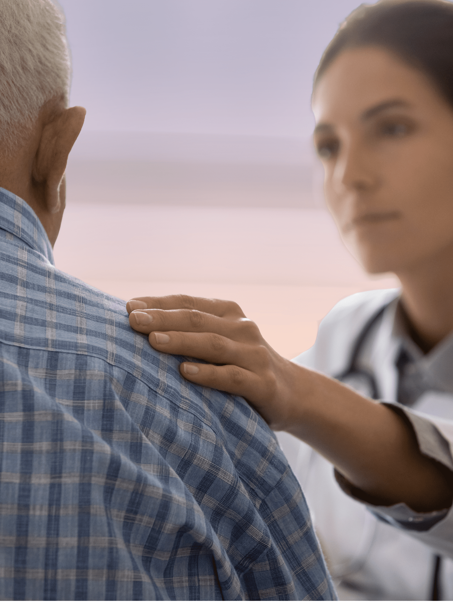 doctor comforting a patient